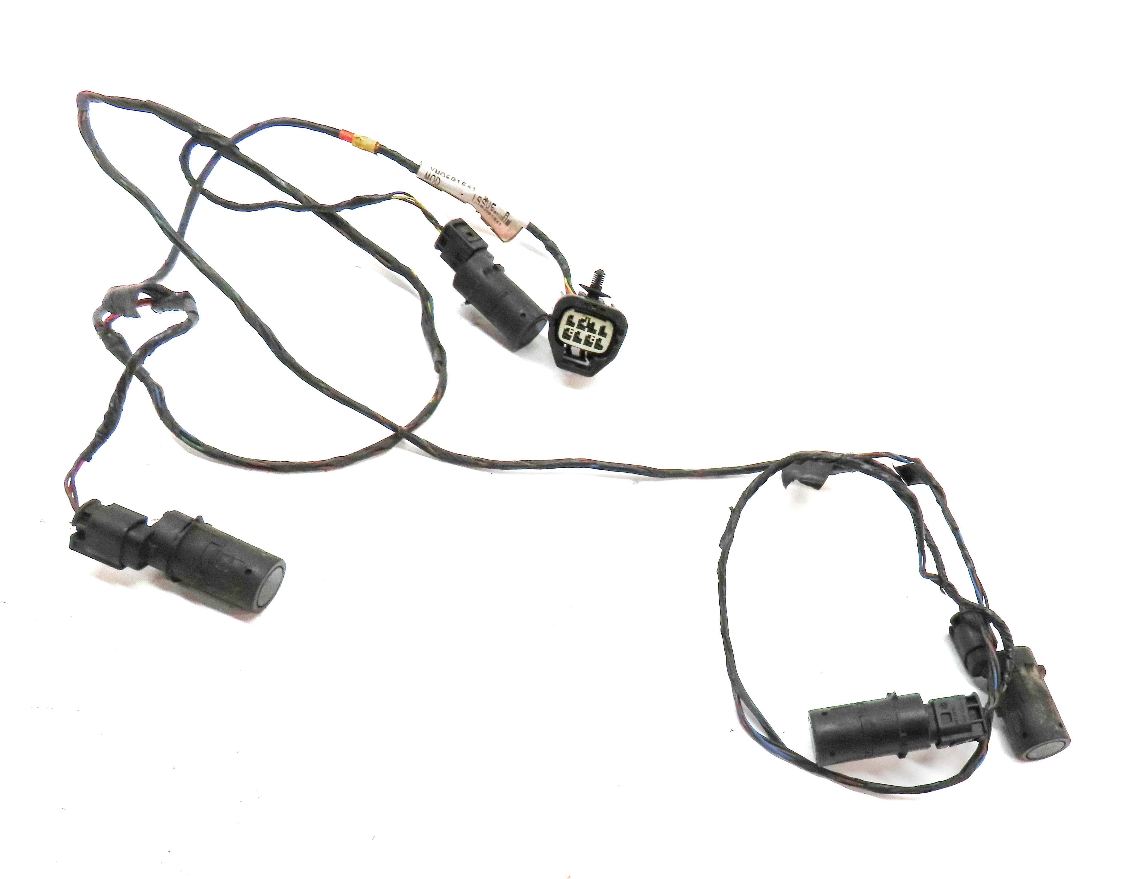 2008 RANGE ROVER SPORT (L320) REAR PDC PARK DISTANCE SENSOR SET-4 w/ HARNESS — exact item pictured